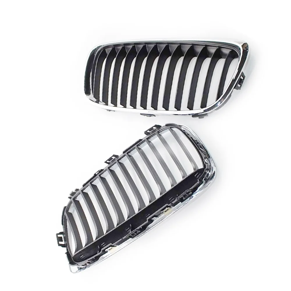 Chrome Front Hood Kidney Grille Grill For BMW F45 2-Series 2015- Front Bumper Grille 51137379611, 51137379612