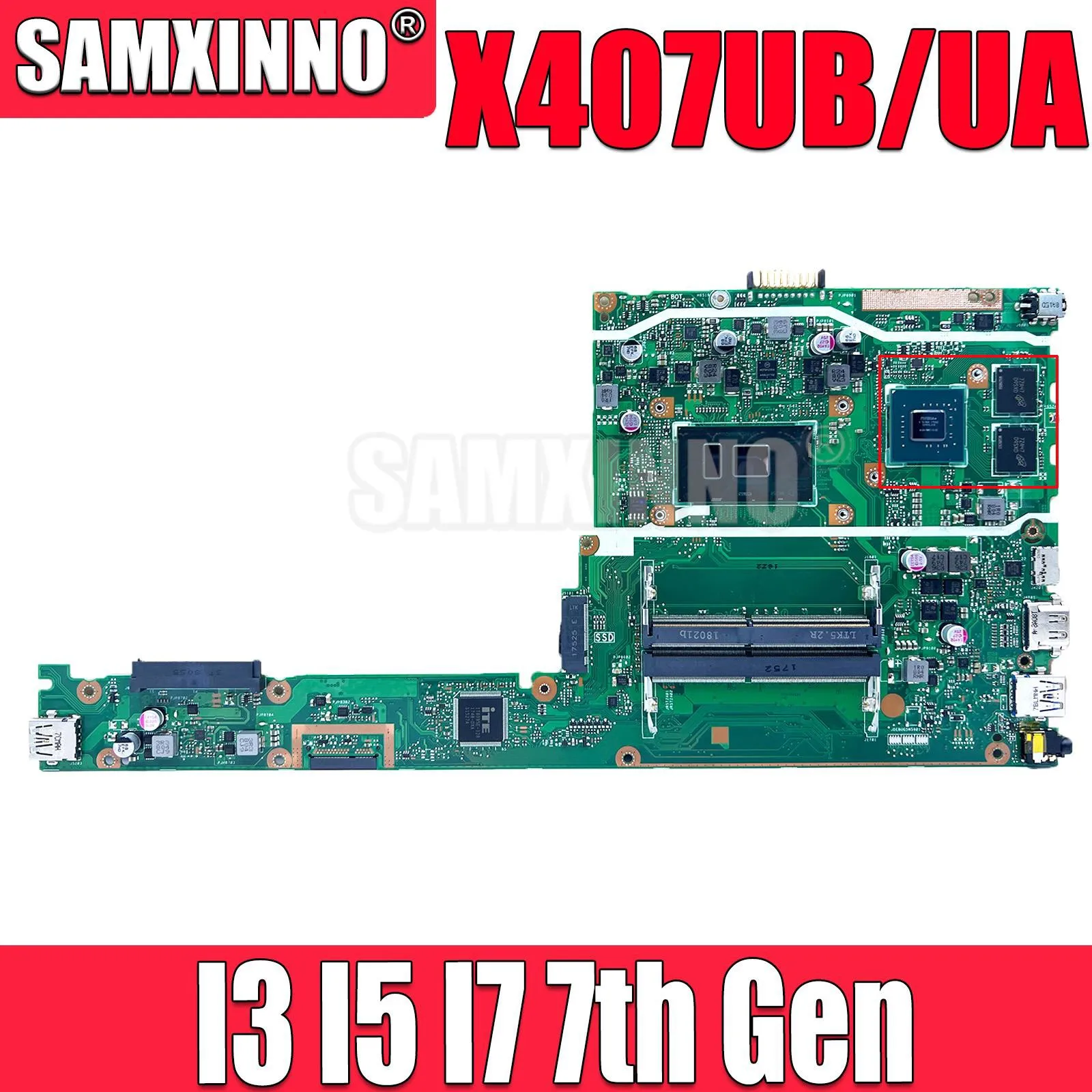 

SAMXINNO X407UA Материнская плата ASUS X407 X407U X407UB A407UB F407UA F407UB X407UF A407UA A407UF материнская плата для ноутбука I3 I5 I7 CPU