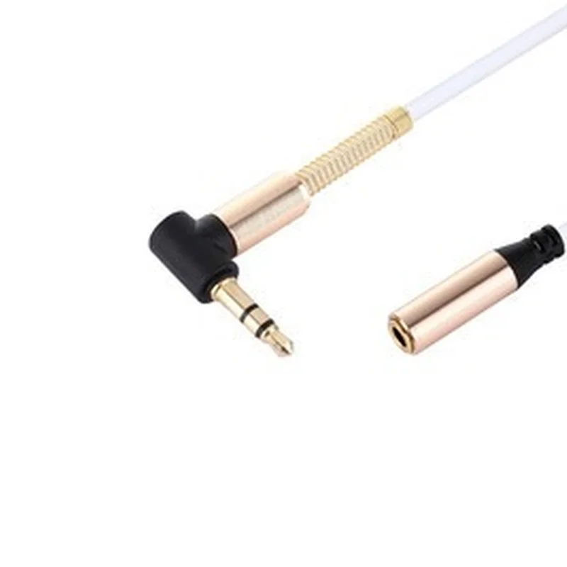 Jack 3.5 Male To Female Right Angle 3.5mm Audio Extension Cable Earphone Extender Cable Car Aux for Headphone Louder