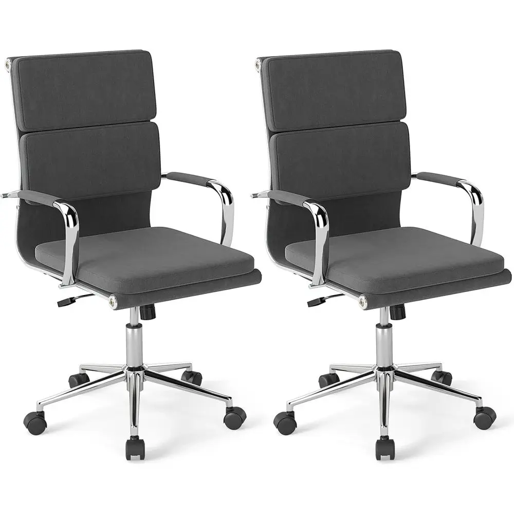 Ergonomic High-Back Desk Chair with Armrests, Comfortable Lumbar Support, Rocking Feature, Swivel Office Chair for Home or Work,