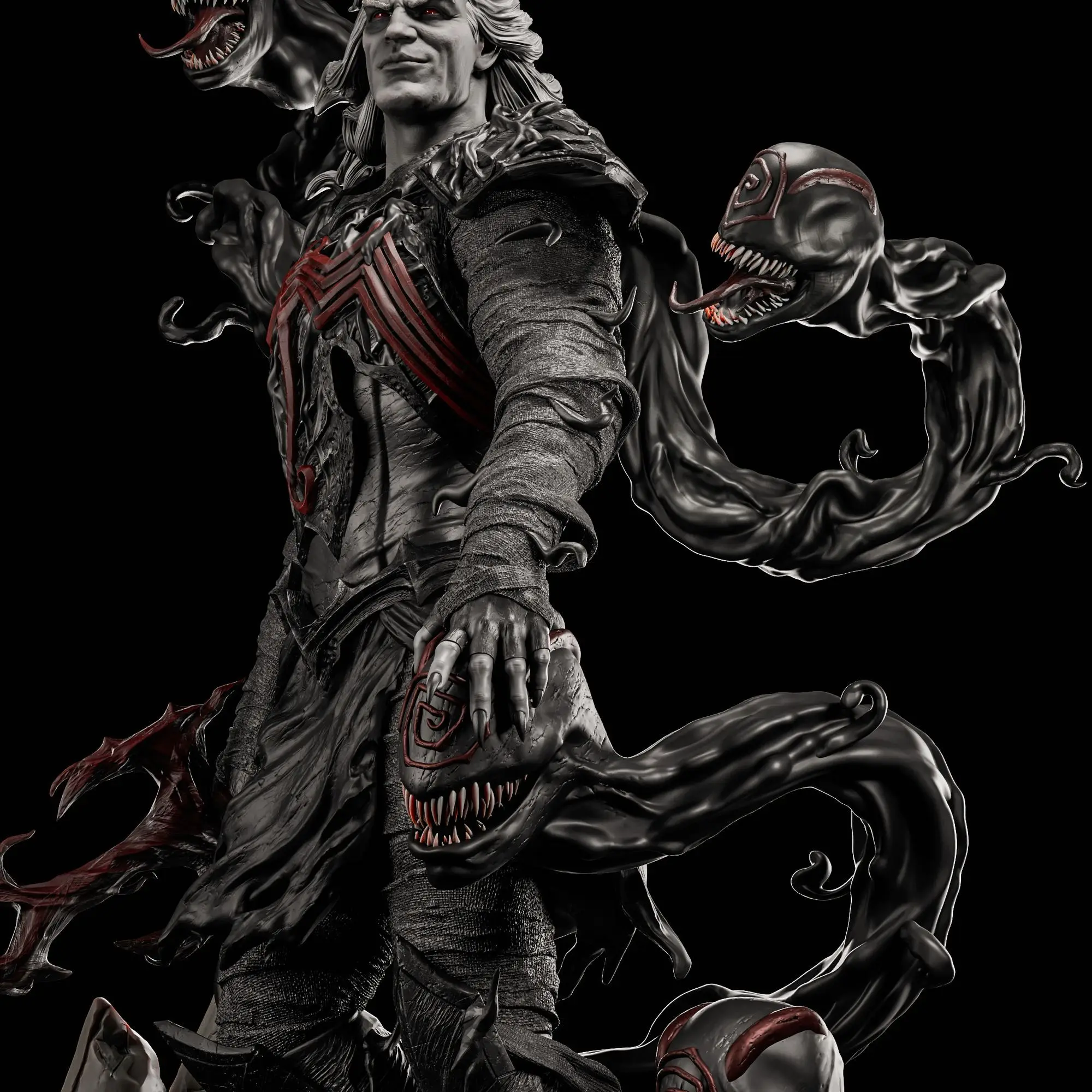New Vampire GK White Mold Uncolored 3d Printed High-precision Figurine Model DIY Coloring Self-assembly Miniatures