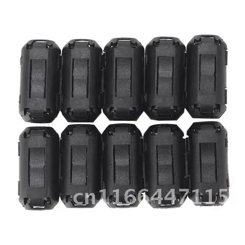 10Pcs EMI RFI Noise Ferrite Core Filter Mini removable Black Clip avoiding interference shield radiatio Filters Ferrite Core 0J9