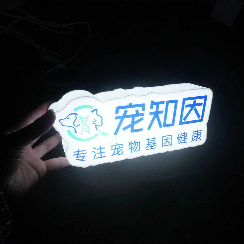 

Led Luminous Acrylic Billboard Customized Small Light Box Commercial Use Signage Front Desk Installation-Free Charging Model