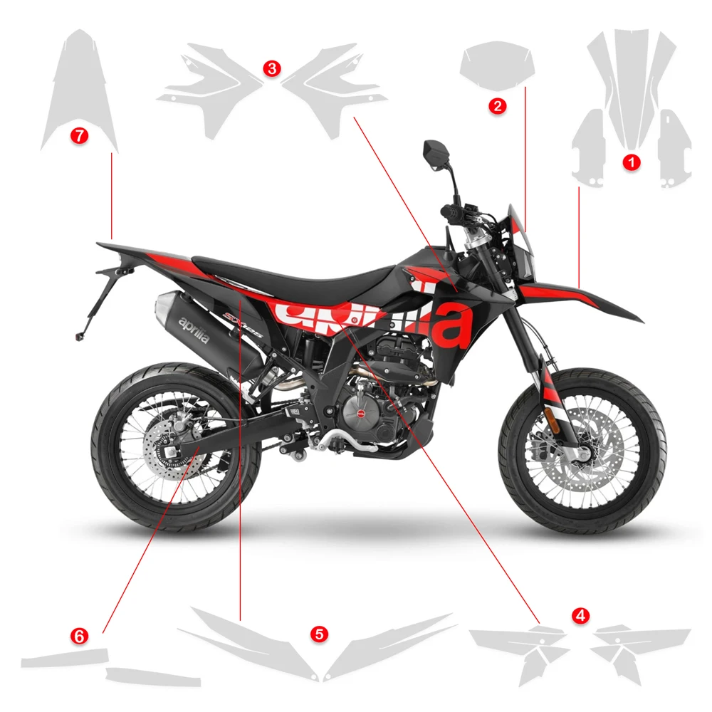 SX125 TPU Paint Protection Film For Aprilia SX 125 2025-2026 PPF Motorcycle Accessories Sticker Protective Transparent Bodykit