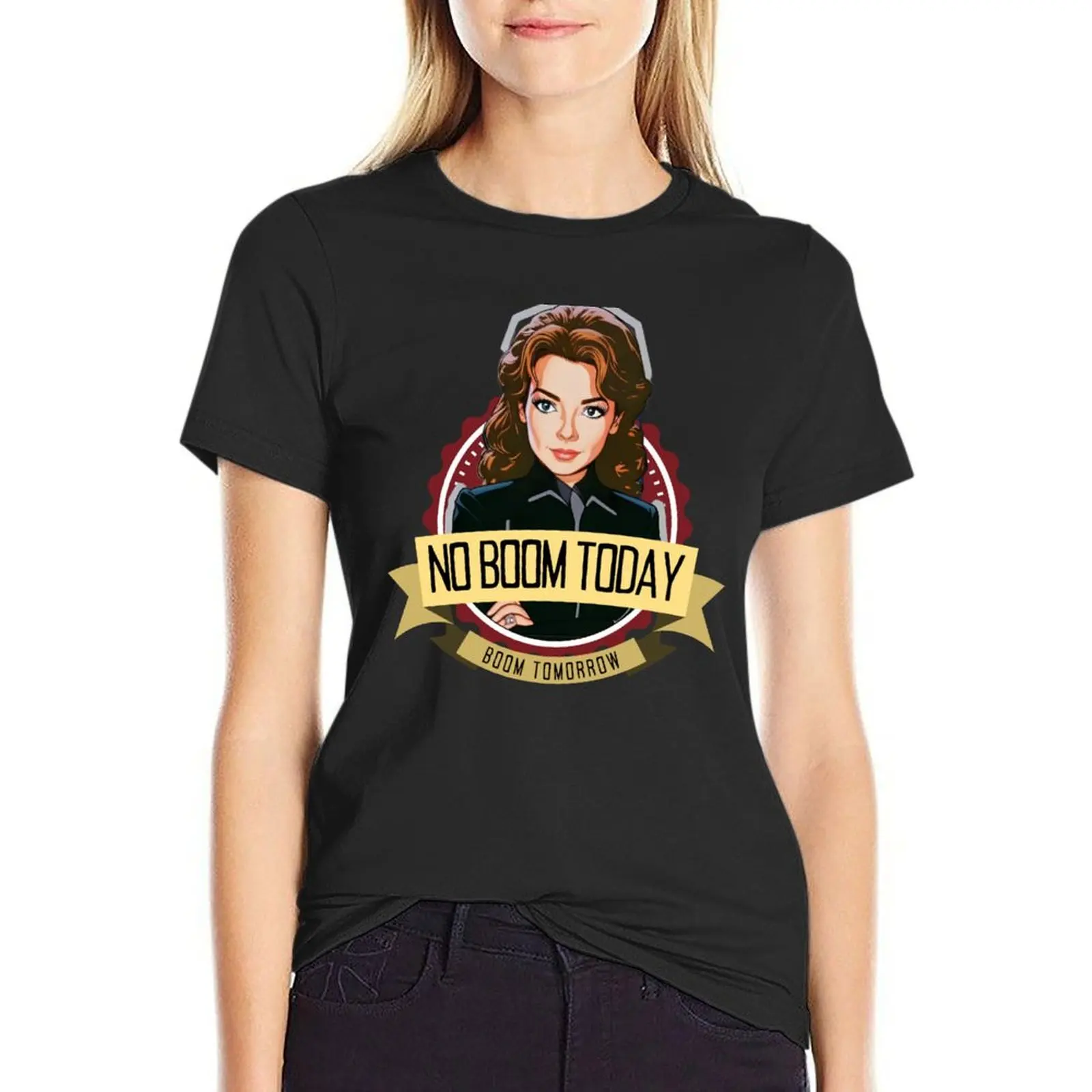 No Boom Today - Boom Tomorrow - B5 Sci-Fi T-Shirt aesthetic clothes plus sizes shirts graphic tees Woman fashion