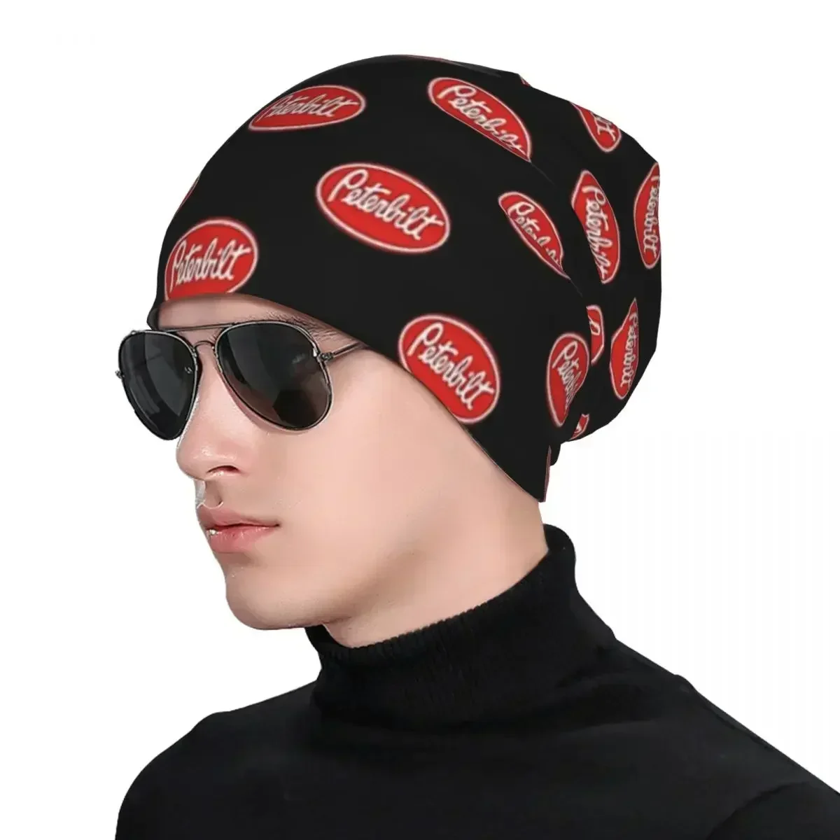 Peterbilt Truck Racing Logo Bonnets pour adultes, Bonnets unisexes, Bonnet Ogo, Chapeau chaud, Chapeaux Skullies d'extérieur, Mode automne et hiver, Nouveau