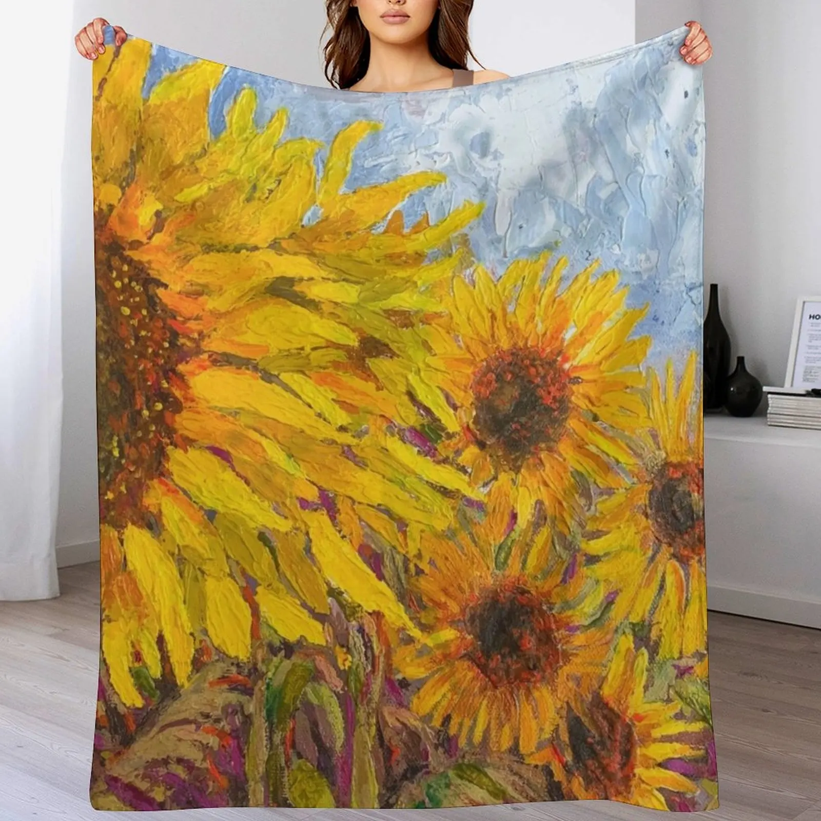 

Sunflower collection Throw Blanket All Season Soft Lightweight Blanket for Home