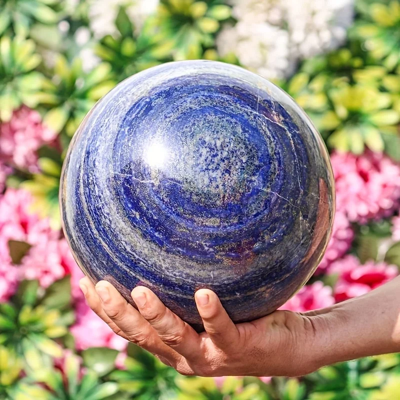 1pc Lapis Lazuli Crystal Sphere, Home Decor, Ideal for Valentine'S Day & Holiday Gifts, Crystal Ball for DIY Crafts