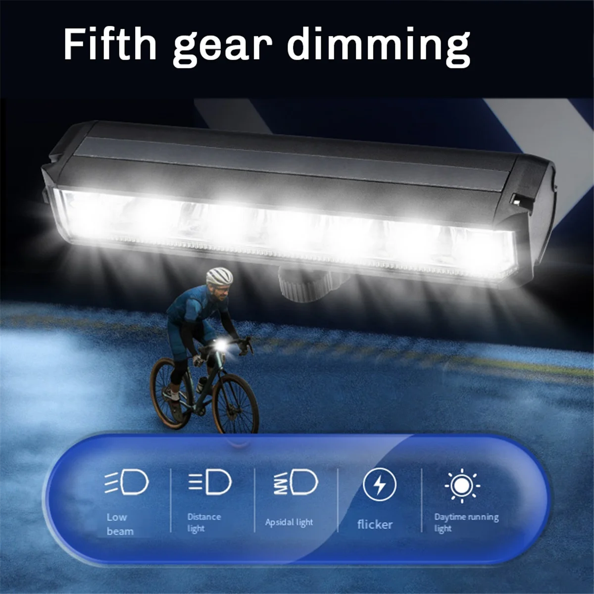 YGGM-Front LED Light For Electric Scooter 4000mAh Waterproof Flashlight