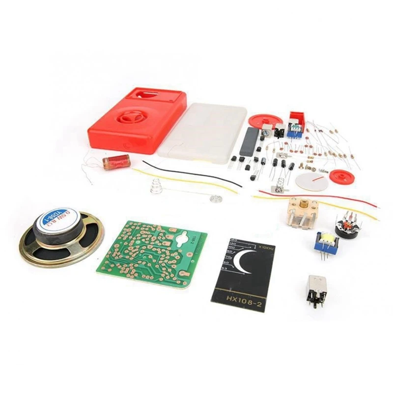 1 Set 7 Tube AM Radio Electronic DIY Kit Electronic Learning Kit HX108-2 DIY Kit Without Battery Easy To Use