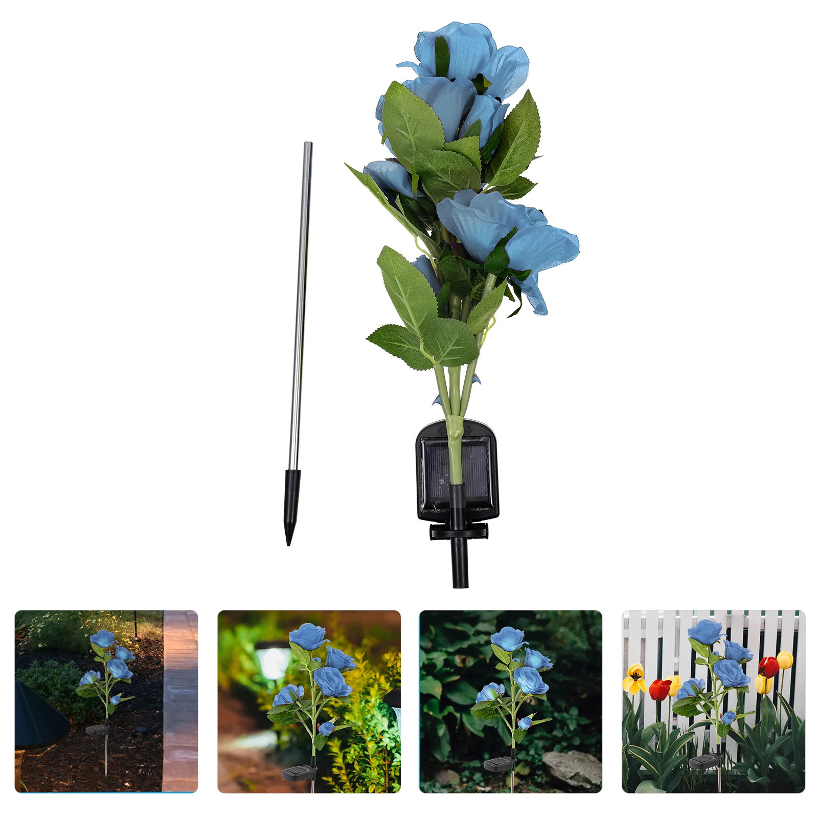 

1Set LED Solar Lawn Garden Lamp Ground Inserting Decor Warm Glow for Yard Pathway Ambiance