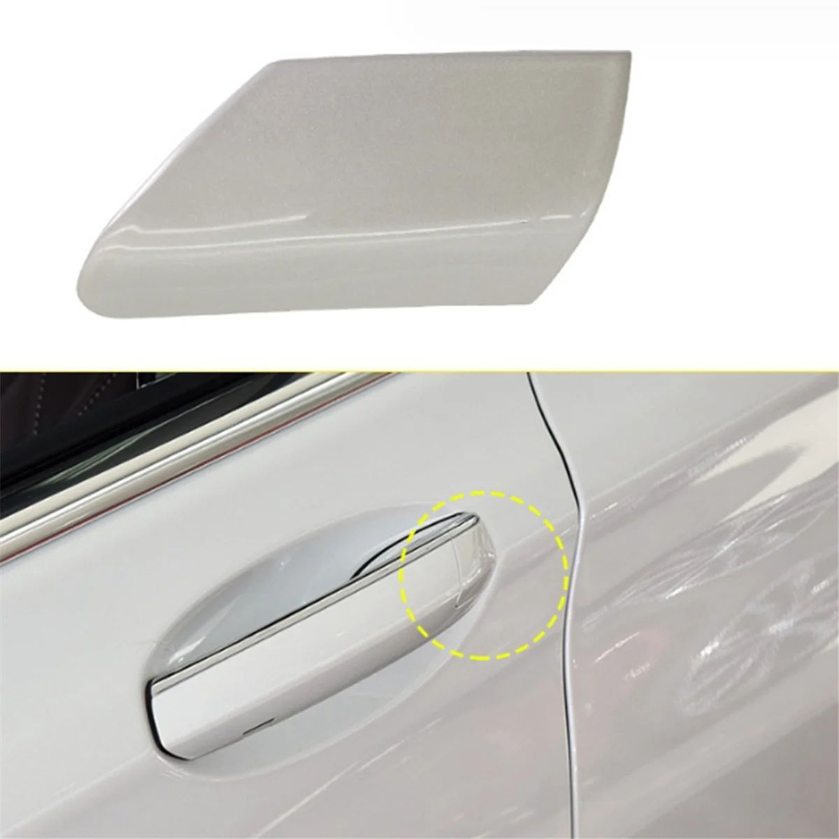 For Bmw 7 Series G12 2015-2022 Outer Handle Keyhole Cover Car Left Front Unlocking Cover Accessories 51217474681 White