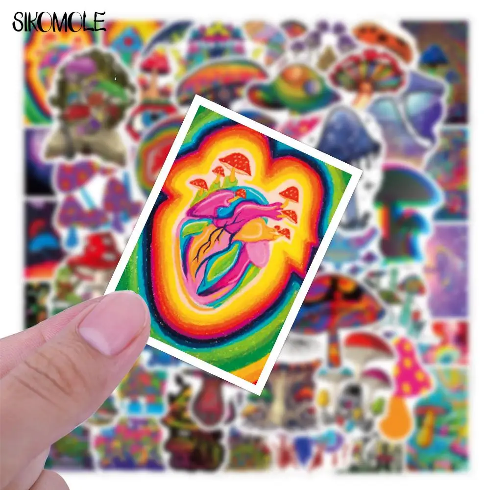 10/30/50PCS Cartoon Psychedelic Mushroom Gaffiti Stickers Cute Magic Plant DIY Toys Car Skateboard Phone Laptop Sticker Decal F5