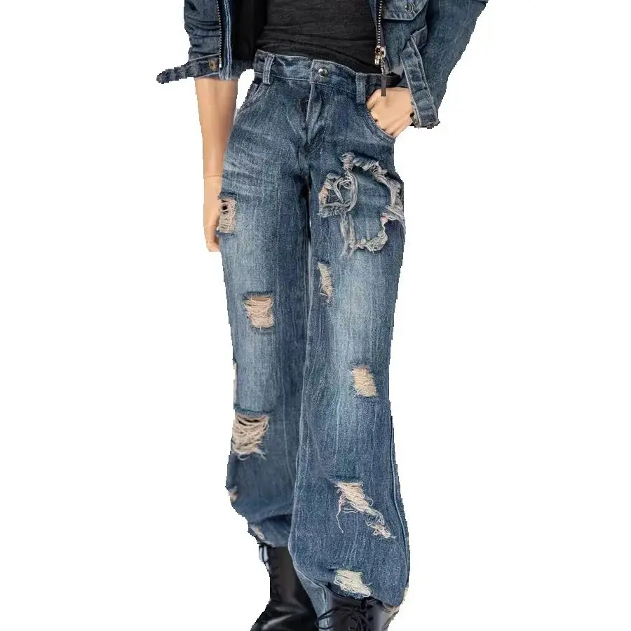 BJD doll clothes suitable for Uncle 70 ID75  77 size new washed denim jacket+denim pants two-piece set for men