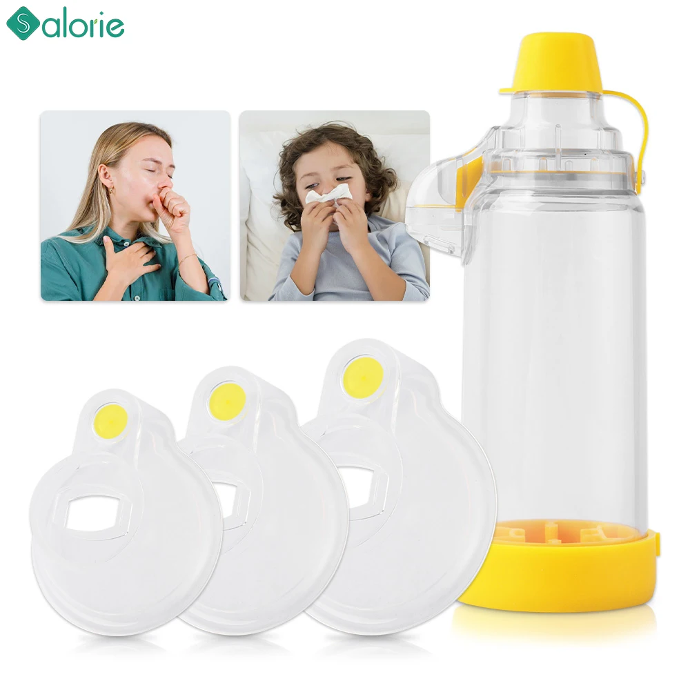 Câmara de Inalação Automizer Spacer Mist: Compressor Nebulizador Portátil com Máscara e Copo para Animais de Estimação, Adultos e Crianças com Asma