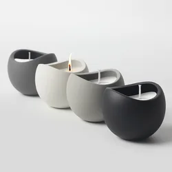 Arc Candle Jar Silicone Mold DIY Succulents Vase Craft Making Supplies Plaster Concrete Resin Storage Box Molds Home Decor Tools