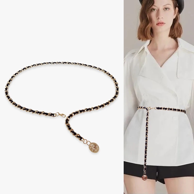 Gold Chain Belt Female Luxury Dress Metal Cummerbunds Designer Belts For Women High Quality Coat Jeans Waistband Corset Strap