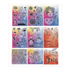 New Girls head/ Background Transparent Clear Stamps for DIY Scrapbooking/Card Making Fun Decoration Supplies B0029