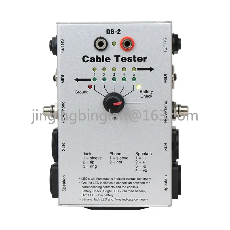 DB-2 Line Tester Audio Cable Signal Test Instrument Audio Engineering Line Tester Multi-Function Line Tester