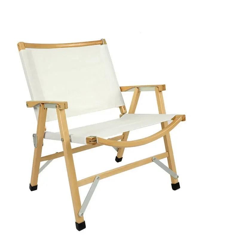 Solid Oak Wood Kermit Chair Outdoor Folding Chair Portable Camping Fishing Stool for Picnic Garden Travel BBQ