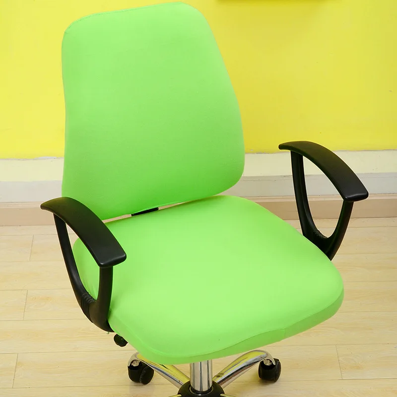 Office Chair Cover With Back Computer Game Seat Cover Solid Universal Spandex Anti-dust Elastic Armchair Slipcover