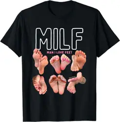 Camiseta con diseño divertido de I Love Feet para hombre, camiseta de S-3XL, Idea de regalo