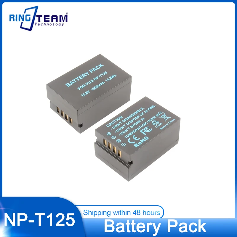 1300mAh NP-T125 NP T125 Rechargeable Li-ion Battery For Fujifilm GFX50R GFX50S NPT125 Camera Battery Pack