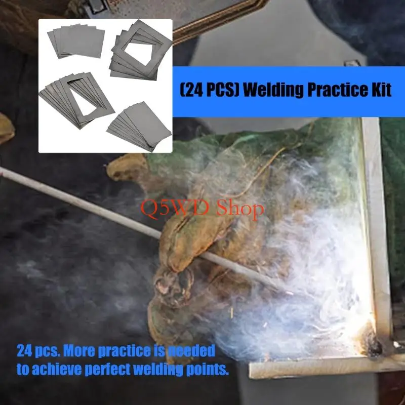 Q5WD 24Pcs Welding Training Plates Professional Steel Welding Coupons Welding Plate For Beginner And Experts
