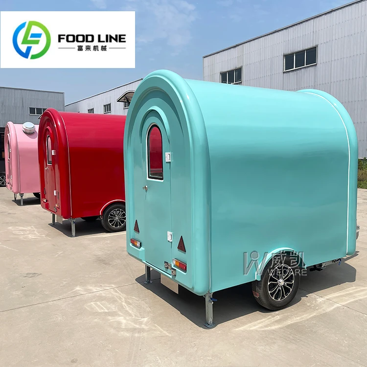 FULAI في الهواء الطلق شاحنة طعام الشارع بيع عصير عصير بار الآيس كريم شاحنة الغذاء المحمول هوت دوج عربة القهوة مقطورة