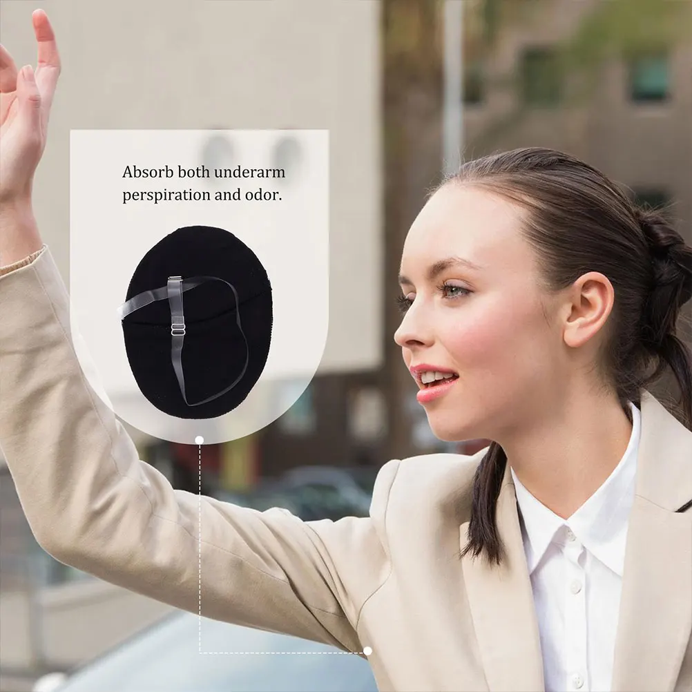 

2 Pairs Underarm Sweat Pads Waterproof Sweat-absorbing Liners for Women Adjustable Shoulder Strap Natural Material Outdoor