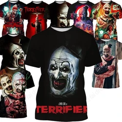 New Horror Movie Terrifier 3d Print Tshirt Men Women Fashion T-shirts Kids Hip Hop Short Sleeve Tops Tees Men Clothing Summer