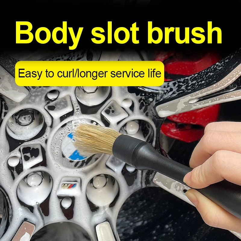 Car interior cleaning tools air conditioning vent cleaning brush car wash crevice dusting brush pig sideburns coarse brush
