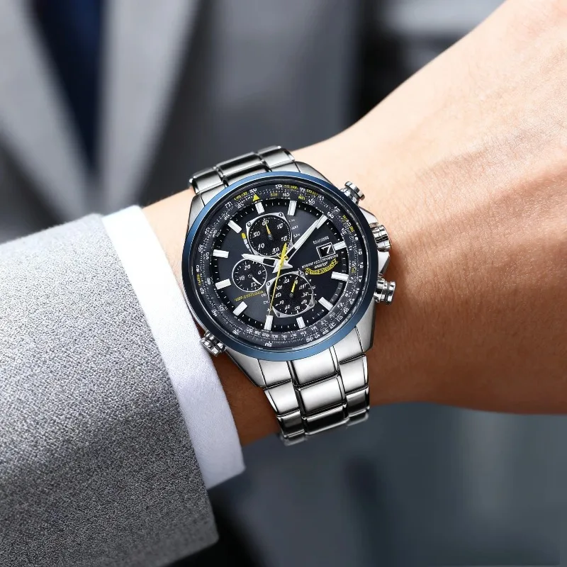 High Quality Men's Quartz Watch Luxury Trend Luminous Multi-Function Chrono Stainless Automatic Watch Father's Day Gifts for Men - view 2