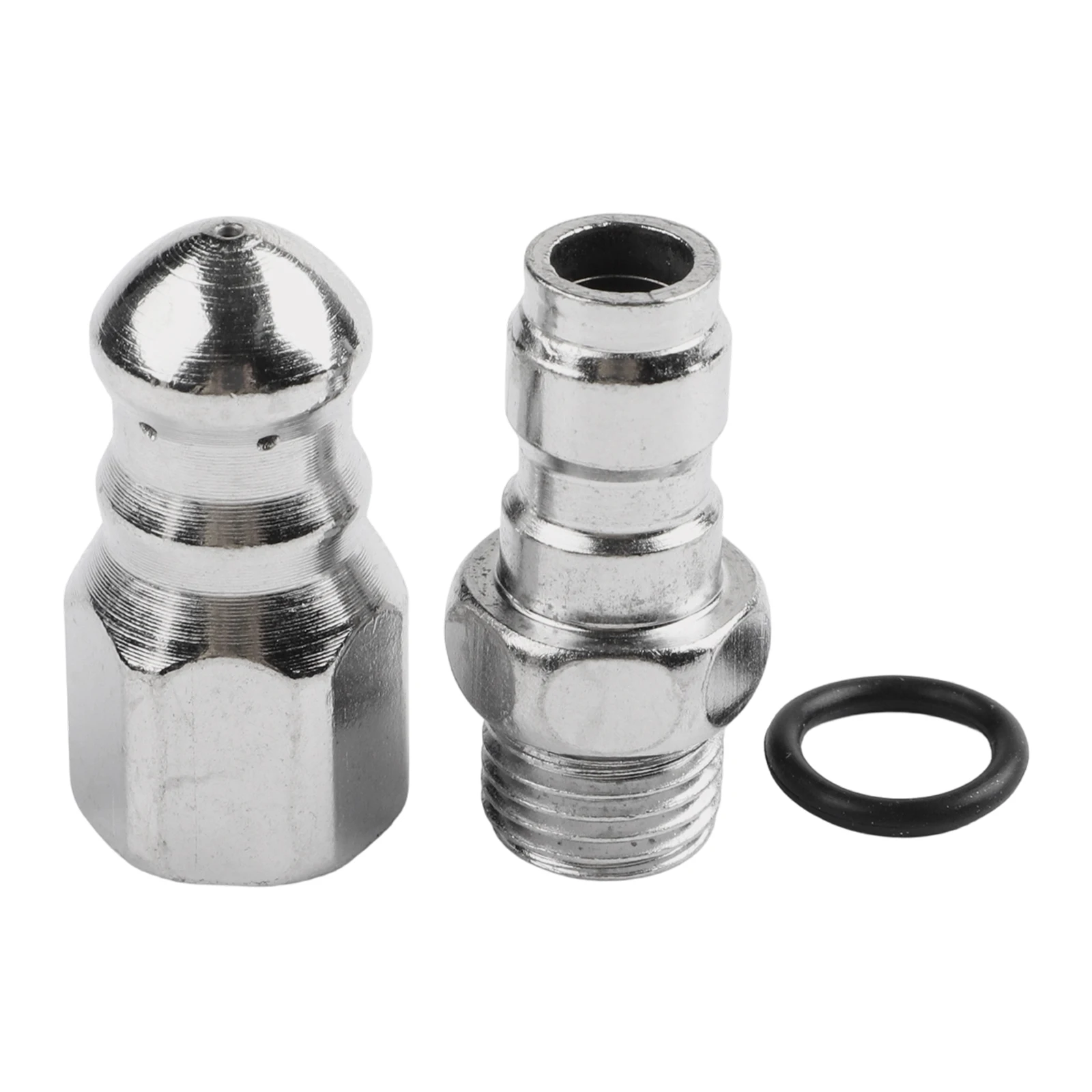 5000 PSI Drain Cleaning Nozzle for 1/4 Inch Pressure Washer Hose Stainless Steel Jetter Tip for Deep Pipe Reach