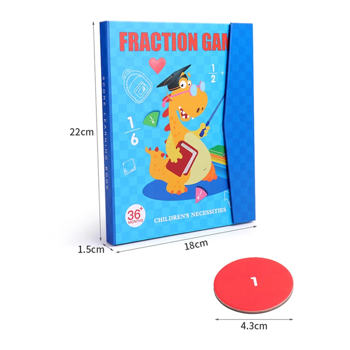 Fração magnética aprendendo matemática brinquedos para crianças, Aritmética Book Set, Brinquedos educativos