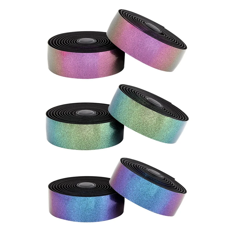 Hot AD-2Pcs Color Road Bike Bar Tape Bicycle Handlebar Tape Breathable Sweat Anti-Skid Wrap Tape