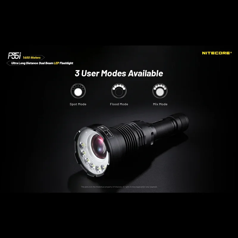 Imagem -06 - Nitecore P35i Lanterna Led Cree Xp-g3 3000lumens Recarregável Bateria Nl2150hpi Interruptor Remoto Rsw2i Display Oled