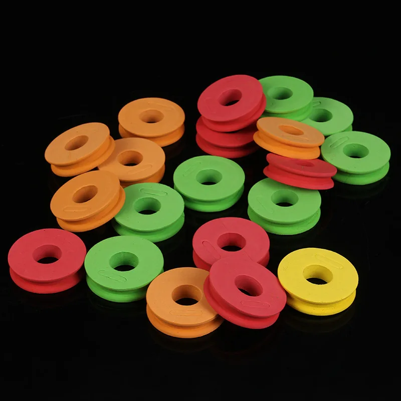 100pcs Round EVA Foam Wire Board Winding Line Board Hook Rig Winder Keeper Leader Bobbins Spools Fishing Line Accessories