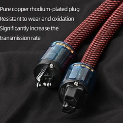 ATAUDIO HiFi Power Cable for Amplifier EU US AU Version Connector Plug High Quality 6N OCC Audio Cable Male to Female Power Cord