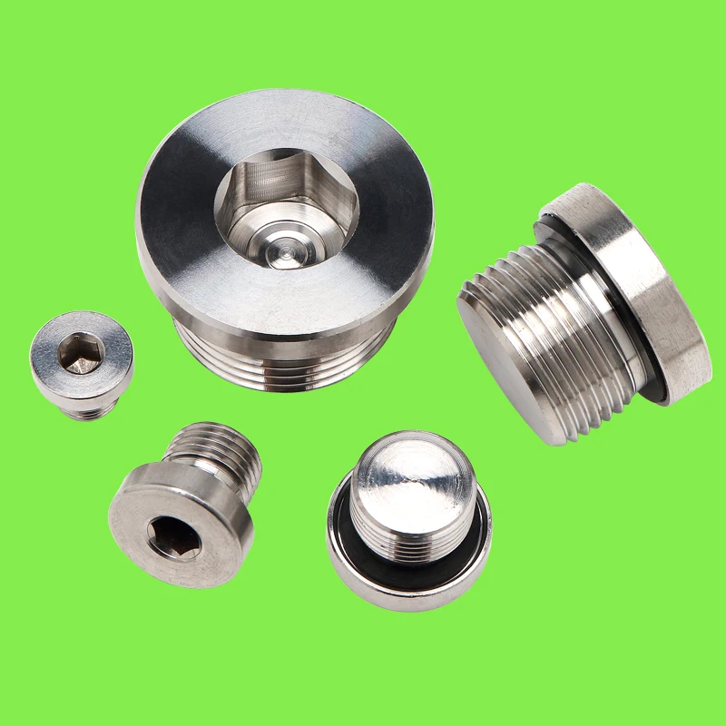 Screws Inner Six Angle With Sealing Ring Carbon Steel Galvanization Screw Seal G/BSP/UNF/M 1/4 5/16 M5 M10 Hexagon Bolts Thread