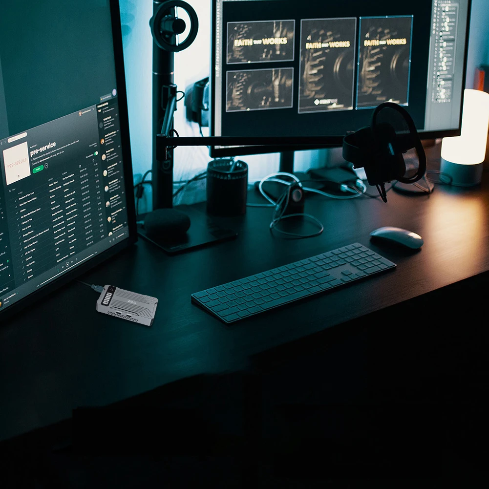 M.2 NVME SSD RAID Case Array Корпус для мобильного жесткого диска M-key Dual Bay Внешний SSD Case USB3.2 Gen2 для Windows Macbook PC