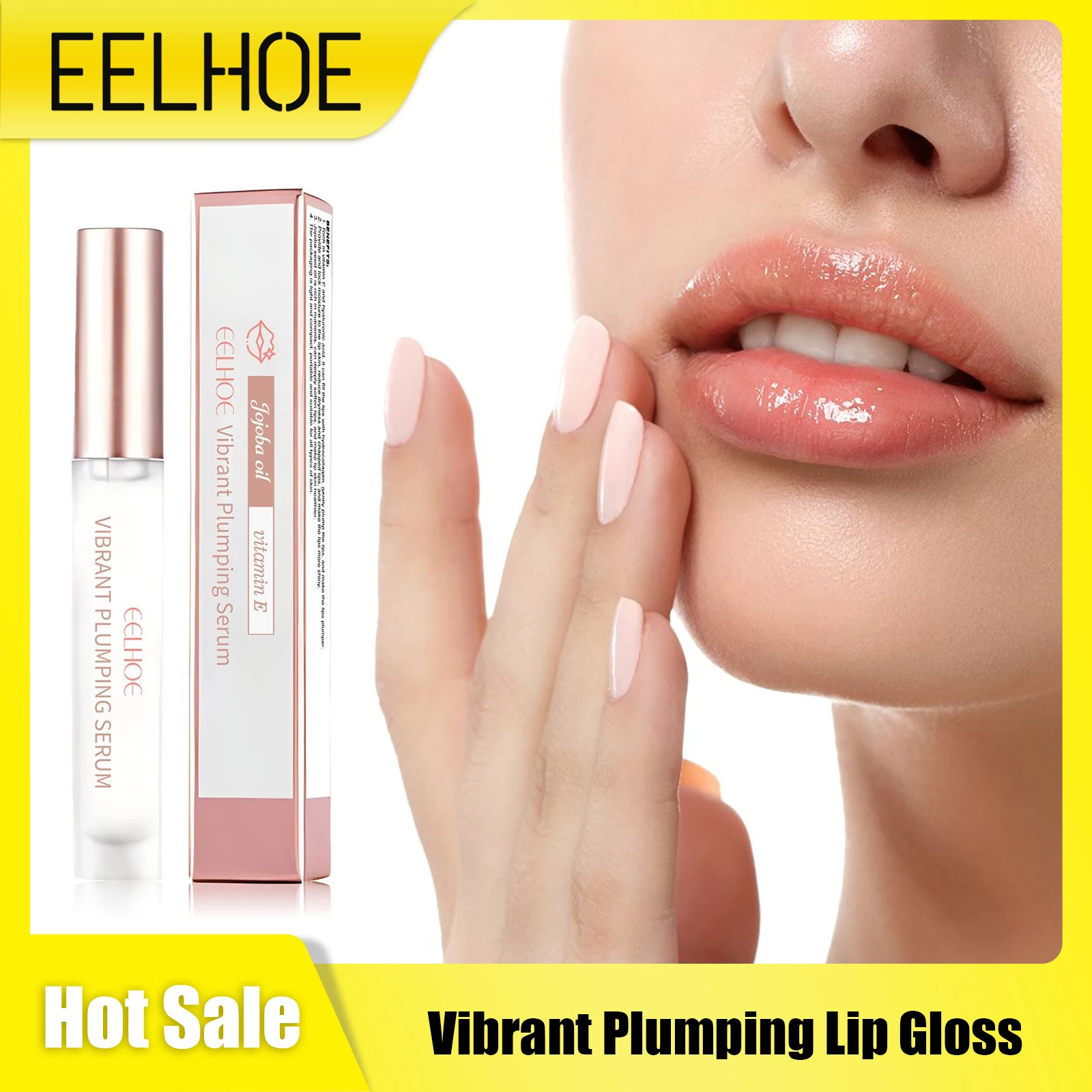 Vitamin E Vibrant Lip Plumping Serum Fade Lip L-ines Anti Dryness Moisturizing Instant Volumising Lip Glossy Makeup Products 4ml