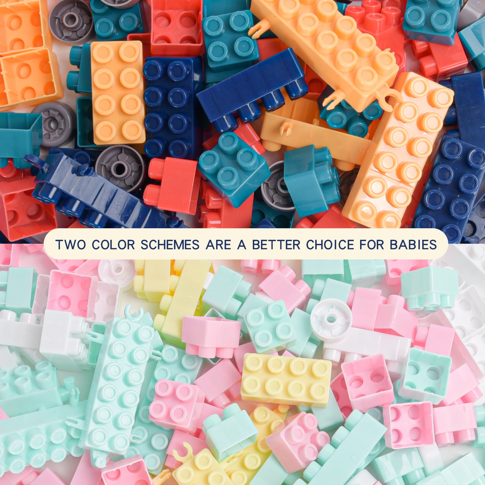 2.0 Vibrant Colorful Stacked Block Toys, Educational Games, DIY Puzzle Assembly Blocks, Children's Puzzle Assembly Block Gifts