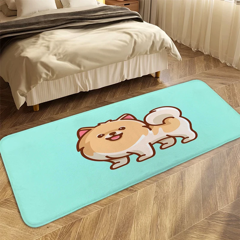 Washable Non-slip Mats Pomeranian Anime Carpet for Bedroom Custom Rugs Aesthetic Carpet Entrance of House Interior Entrance Mat image 2