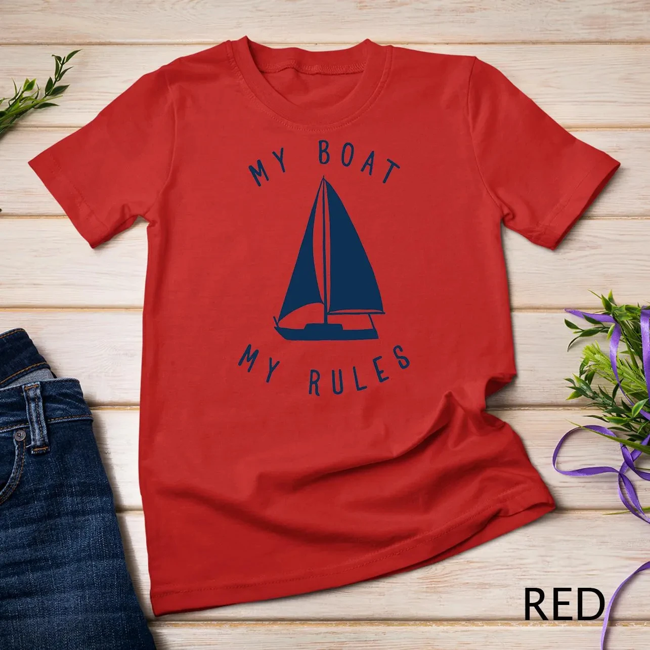 Outdoor Leisure, Funny about My Boat, My Rules, Sailing Captain, Sailing T-shirt, Sports Shirt, for Both Men and Women