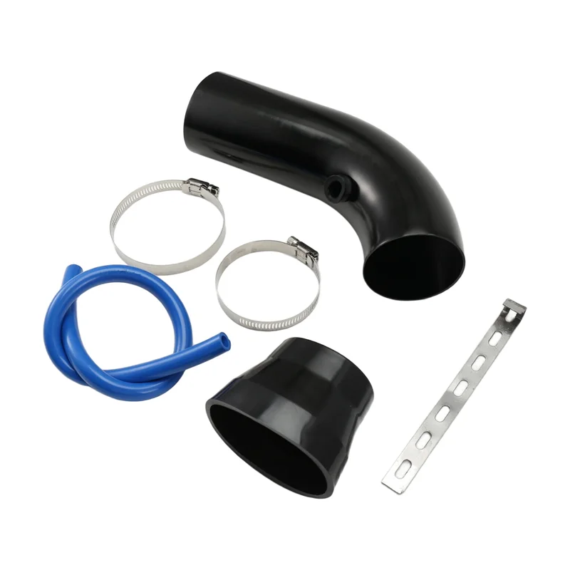 Lufteinlasssystem 3" 76 mm Universal Aluminium Auto Ansaugrohr Kit Turbo Induktionsrohr