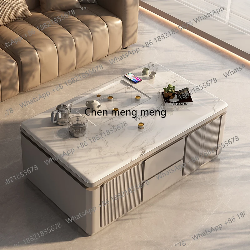 European Unique Coffee Table Aesthetic Room Decor Luxury Writing Service Side Table Living Room Mesas Bajas Home Decoration