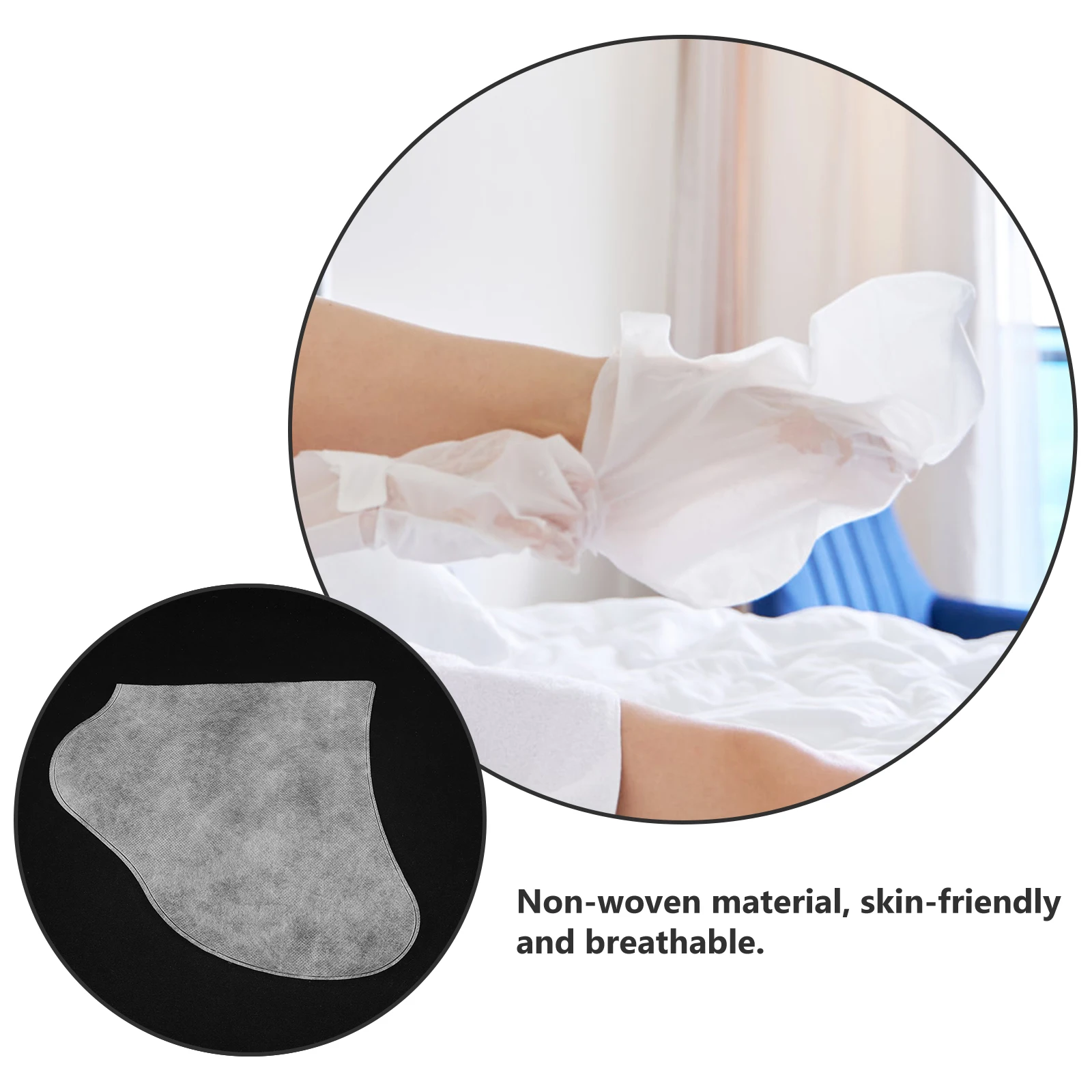 

50Pairs Foot Covers Non-Woven Fabric Moisturizing Socks for Dry Cracked Skin Overnight Pedicure Spa Care Lotion Socks Home Salon