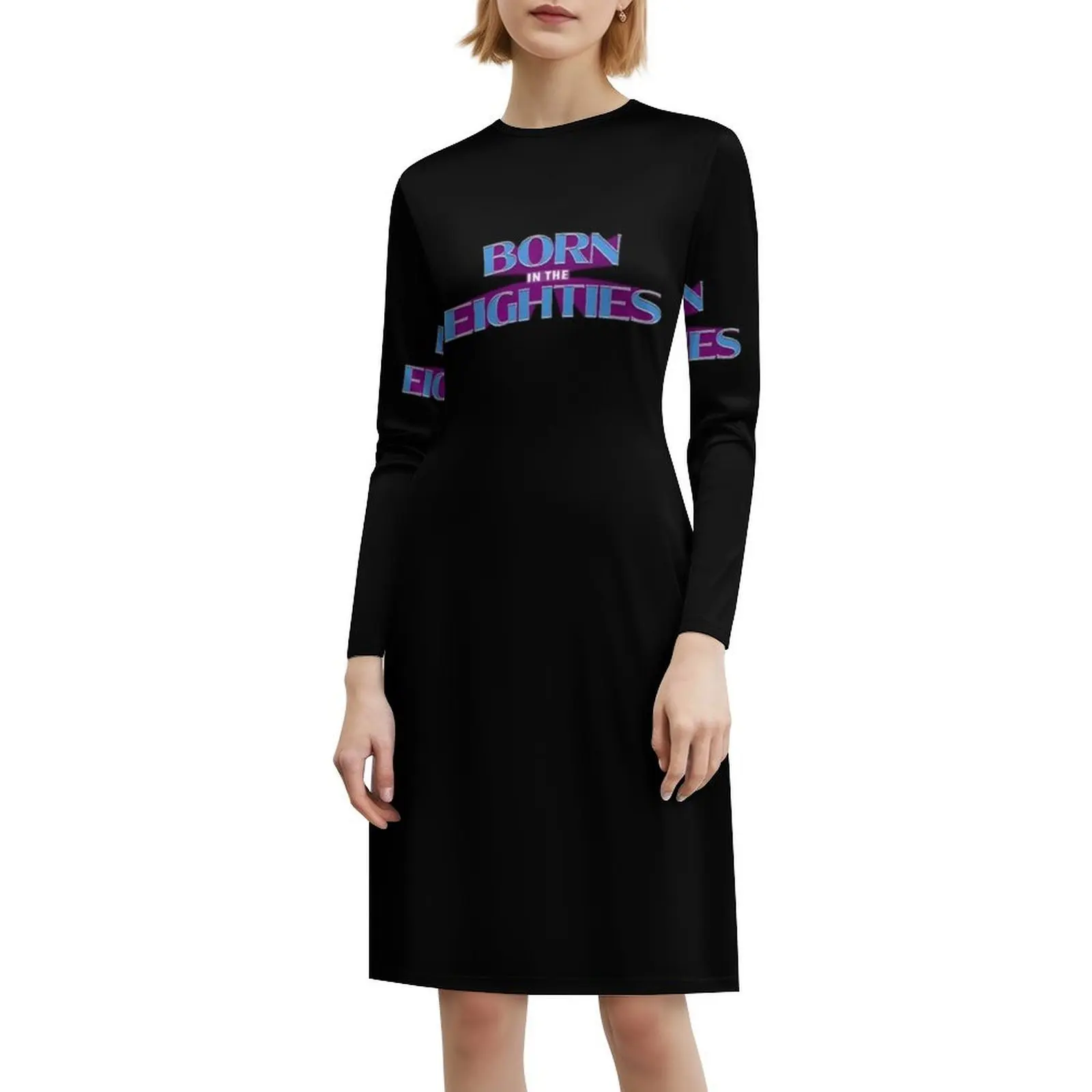 ولد في الثمانينيات فستان بوهيمي بدون أكمام متعدد الطباعة فستان حفلة عطلة الشاطئ ولد في الثمانينيات ولد في فستان المرأة #6