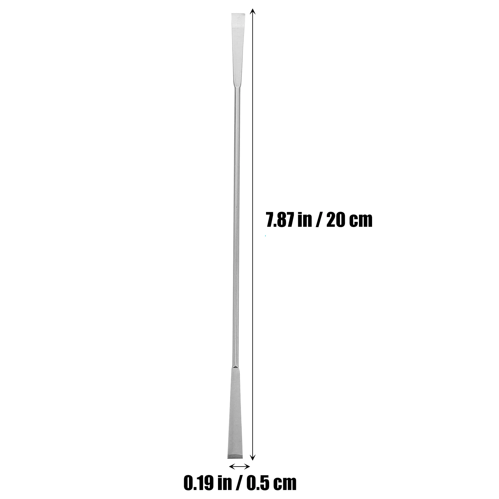 Espátula plateada de 20 Cm, cuchara raspadora de doble punta de acero inoxidable, espátulas para uso doméstico